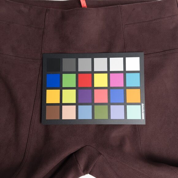 Spanx Faux Suede Leggings Womens Large Dark Terracotta Brown Shaping Fall 20322R - Picture 11 of 13